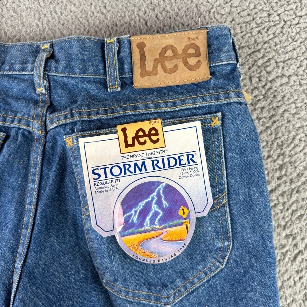 Lee Storm Rider Jeans Mens 31x32 Blue Stonewash Regular Fit Made in USA 200-8945